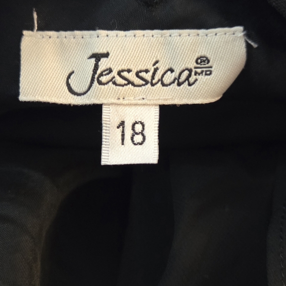 Jessica Black V-Neck Dress With Fluttery Sleeves Size 18 - Picture 7 of 7